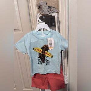 Lucky Brand Kids Sky Blue Bear Graphic Tee